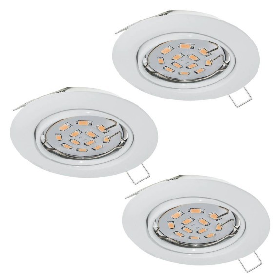 75349 Комплект светодиодных встраиваемых светильников EINBAUSPOT LED, 3x3W (GU10), 87х87, сталь, белый