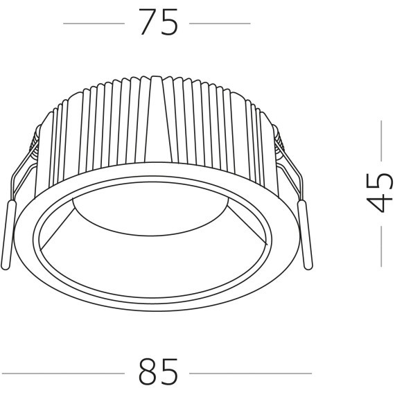 ST755.548.07 Св-к встр. Белый LED 1*7W 4000K 630Lm Ra80 120° IP20 D85xH45 100-240V Встраиваемые светильники