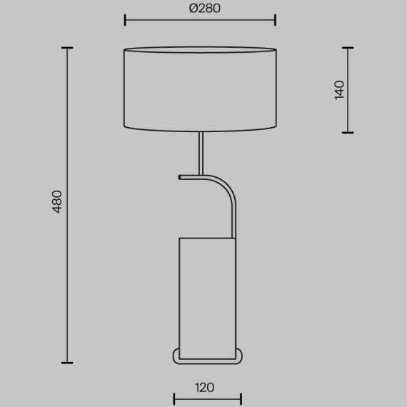 Настольный светильник Maytoni MOD437TL-02B