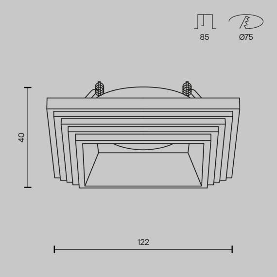 Гипсовый светильник под покраску Maytoni DL005-1-01-W Gyps Modern под лампу 1xGU10 35W