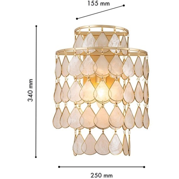 4763-1W, настенный светильник, D155xW250xH340, 1xE14x40W, excluded