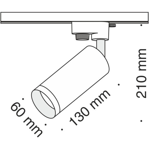 Трековый светильник Technical TR004-1-GU10-G