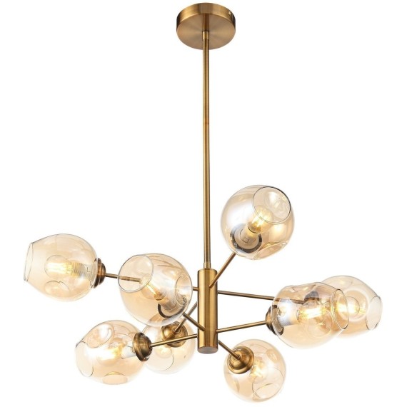 SL1500.203.08 Светильник подвесной ST-Luce Золотистый/Янтарный E14 8*40W FOVIA