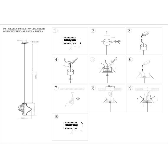  Подвес LED x 3W 4000K ORDI 5108/3L