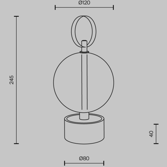 Настольная лампа с аккумулятором и сенсорным диммированием Maytoni MOD478RL-L3B3K