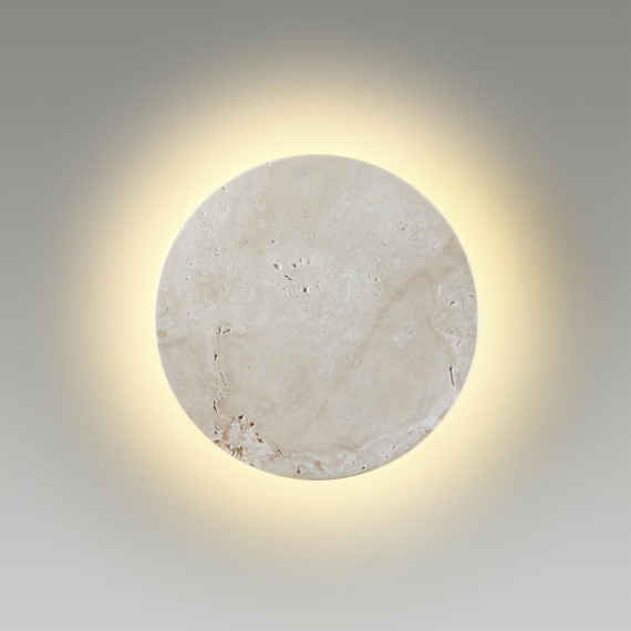 6625/8WL HIGHTECH ODL24 бежевый/металл/травертин Настенный светильник IP20 LED 12W 3000K 220V TRAVERTINO