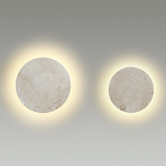 6625/8WL HIGHTECH ODL24 бежевый/металл/травертин Настенный светильник IP20 LED 12W 3000K 220V TRAVERTINO