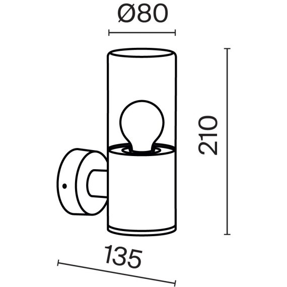 Настенный светильник (бра) Outdoor O432WL-01GF