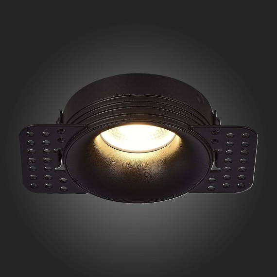 ST218.448.01 Св-к встр. Черный GU10 1*50W  IP20 D78xH30 165-265V Без ламп Встраиваемые светильники