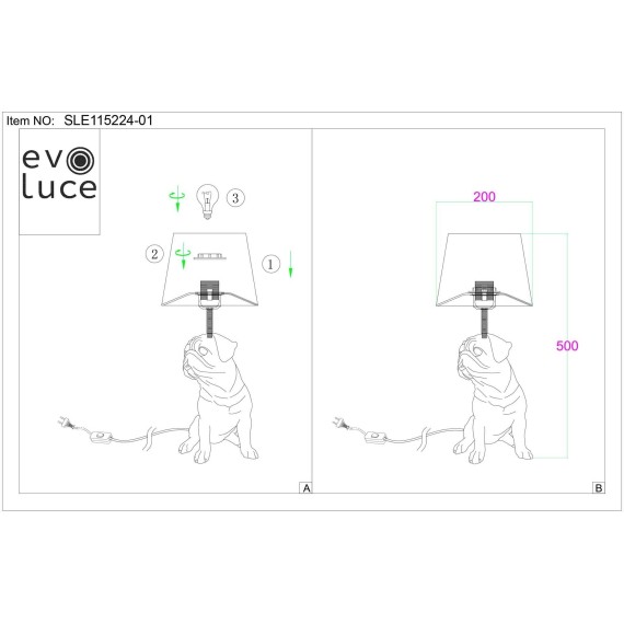 SLE115224-01 Прикроватная лампа Белый, Хром/Белый E27 1*40W NARNI