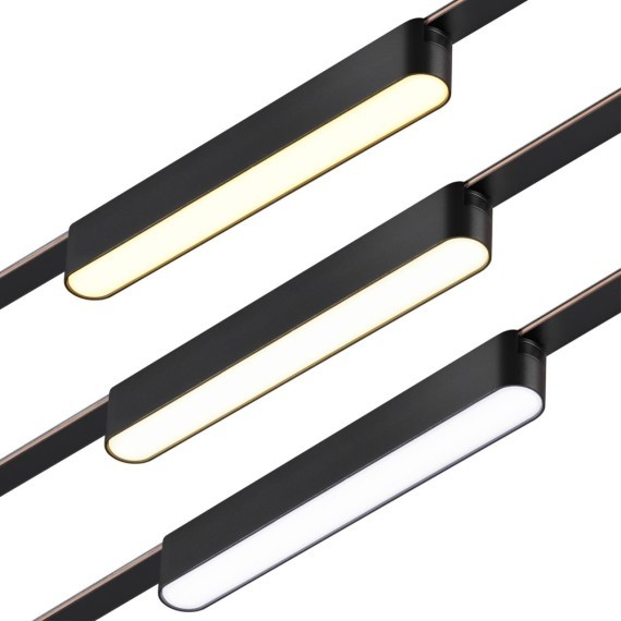 359462 Трековый ременный светодиодный SMART светильник c доп. механическим перекл. цветности Novotech EASY CRI90+ 3000-6000К 460Лм 110° 12W TUYA, Алиса, Wi-Fi