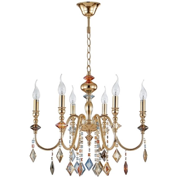 Люстра Crystal Lux MERCEDES SP6 GOLD/COLOR