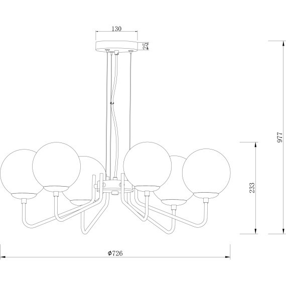 Люстра подвесная Freya FR5140PL-06GB Moricio под лампы 6xE27 40W