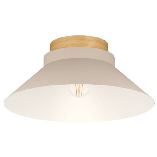 900736 Потолочный светильник MOHARRAS, 1X40W (E27), H160, ?400, дерево, коричневый / сталь, песочный