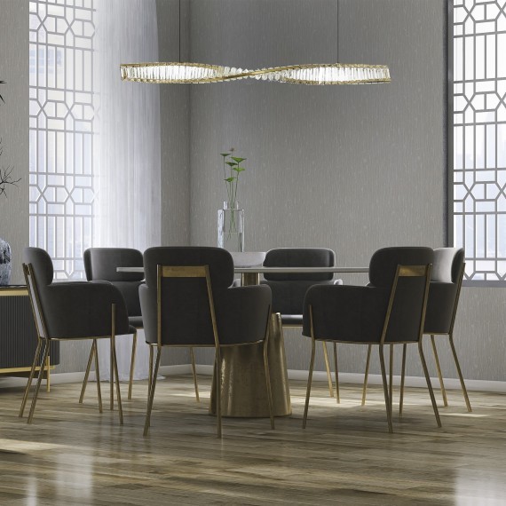 SL6205.313.01 Светильник подвесной ST-Luce Латунь/Прозрачный LED 1*21W 4000K ELICA