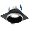 900452 Встраиваемый светильник CAROSSO, 35W (GU10), L93, B93, H25, алюминий, черный, белый