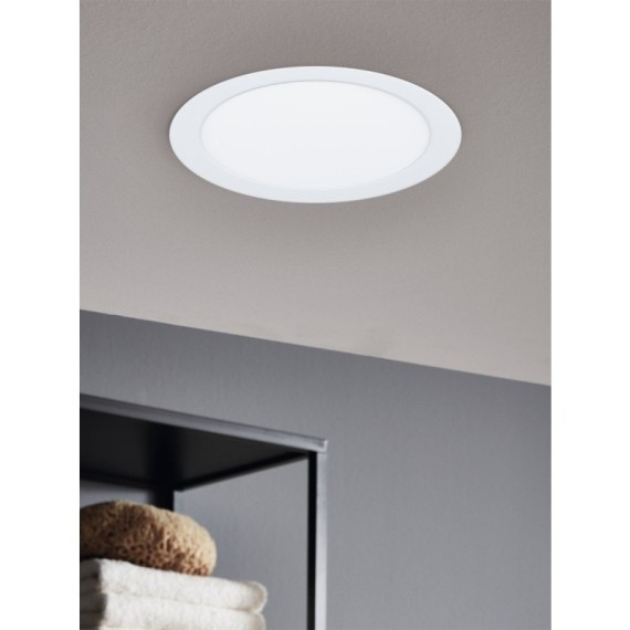 99149 Светодиодный встраиваемый светильник FUEVA 5, 10,5W (LED), ?166, ET26, 1350lm, 4000K, сталь, белый/п