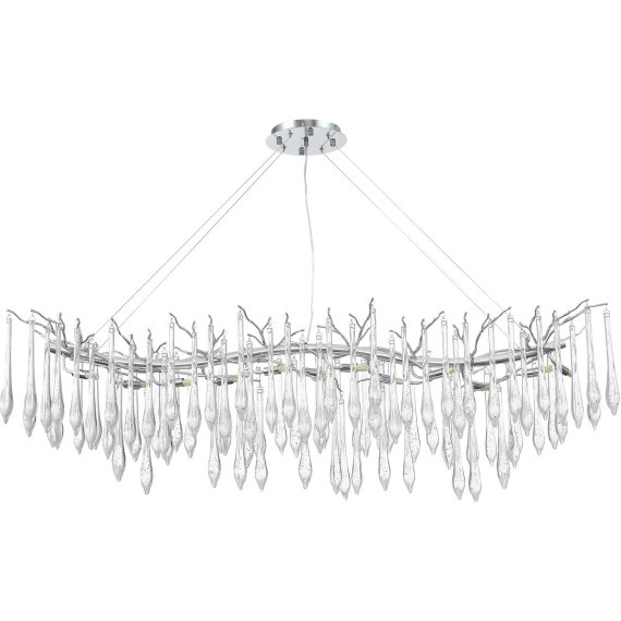 SL1660.113.12 Светильник подвесной ST-Luce Хром/Хром, Прозрачный G9 12*5W 4000K TEARDROPS