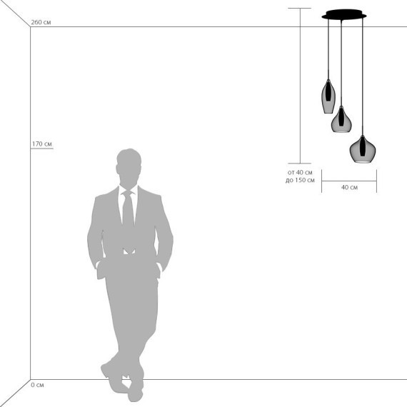 Подвесной светильник с 3 лампами Lightstar 803053 Pentola под лампы 3xG9 75W