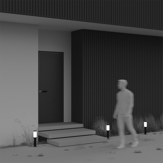 Маленький уличный столбик Maytoni Outdoor O502FL-01B