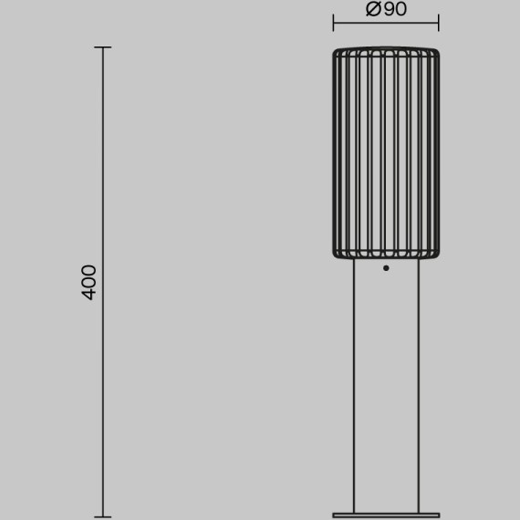 Маленький уличный столбик Maytoni Outdoor O502FL-01B