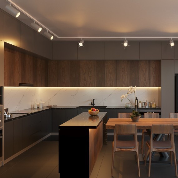 Трехжильный однофазный трековый светодиодный светильник Novotech SELENE 359159 2300лм 24Вт