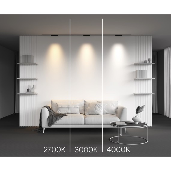 TR193-1-10W3K-M-B Ультратонкий трековый диммируемый по TRIAC 0/1-10V магнитный светодиодный светильник Maytoni Levity CRI90+ 3000К 430Лм 30° 10Вт