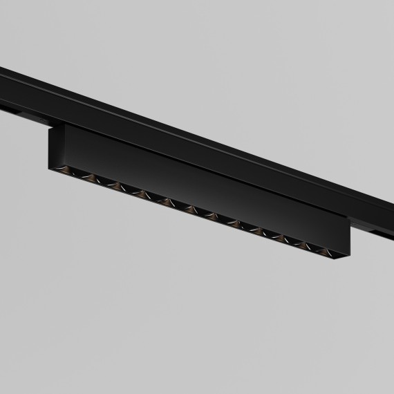 TR193-1-10W3K-M-B Ультратонкий трековый диммируемый по TRIAC 0/1-10V магнитный светодиодный светильник Maytoni Levity CRI90+ 3000К 430Лм 30° 10Вт