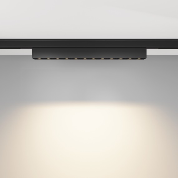 TR193-1-10W3K-M-B Ультратонкий трековый диммируемый по TRIAC 0/1-10V магнитный светодиодный светильник Maytoni Levity CRI90+ 3000К 430Лм 30° 10Вт