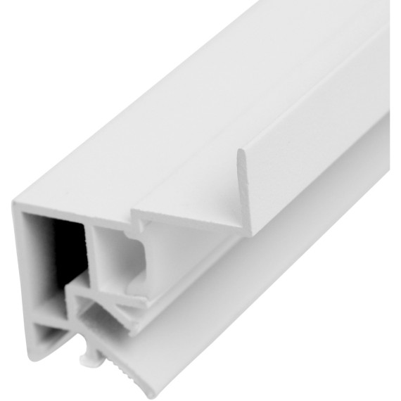 ST038.529.01 Парящий алюминиевый анодированный профиль под натяжной ПВХ потолок (белый)