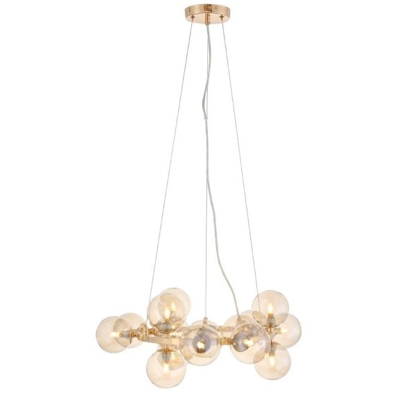 SL435.203.15 Люстра подвесная ST-Luce Золотистый/Коньячный G9 15*3W PARLLAONE