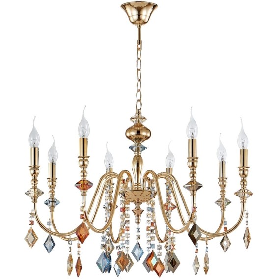 Люстра Crystal Lux MERCEDES SP8 GOLD/COLOR