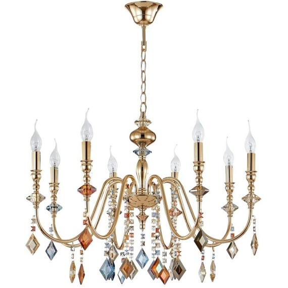 Люстра Crystal Lux MERCEDES SP8 GOLD/COLOR