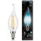 104801209 Лампа Gauss LED Filament Свеча на ветру E14 9W 710lm 4100K 1/10/50