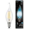 104801209 Лампа Gauss LED Filament Свеча на ветру E14 9W 710lm 4100K 1/10/50