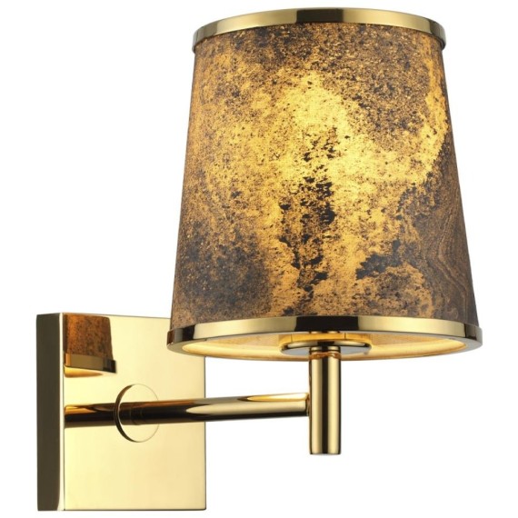 5064/1W MODERN ODL24 405 античн.бронза/серо-беж./металл/натур.камен."шпон" Бра E27 LED 1*10W BERGI