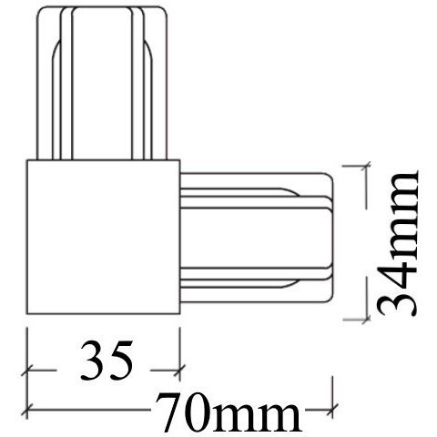 Г-образный соединитель для накладных однофазных шинопроводов Crystal Lux CLT 0.211 07 WH