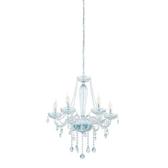 39099 BASILANO BASILANO 1 Люстра потолочная с шестью лампами E14, 240Вт, хромированный металл, прозрачное стекло