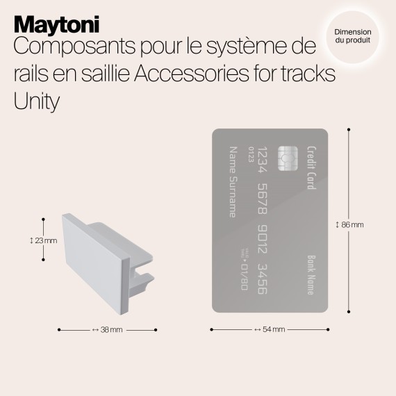 Торцевая заглушка 1шт для накладных однофазных шинопроводов Maytoni TRA001EC-11W