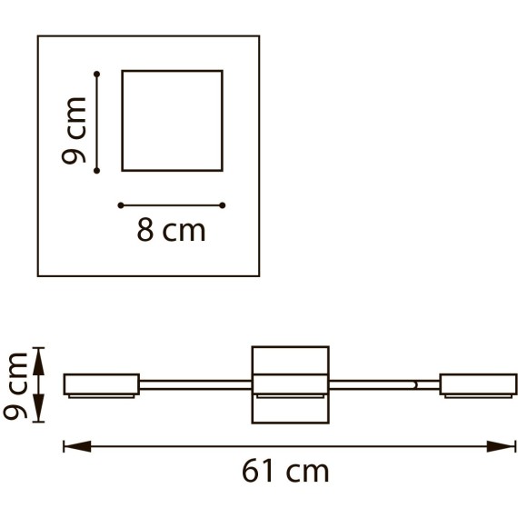 Черная потолочная люстра высотой 9см под 8 ламп GX53 (нет в комплекте) Fico Lightstar 740067
