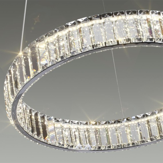 Люстра подвесная кольцевая хрустальная Odeon Light LED 30W 4000K 3570Лм VEKIA 4930/30L