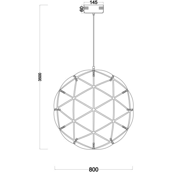 Подвесной светильник Freya FR5099PL-L52CH AMBER светодиодный LED 52W