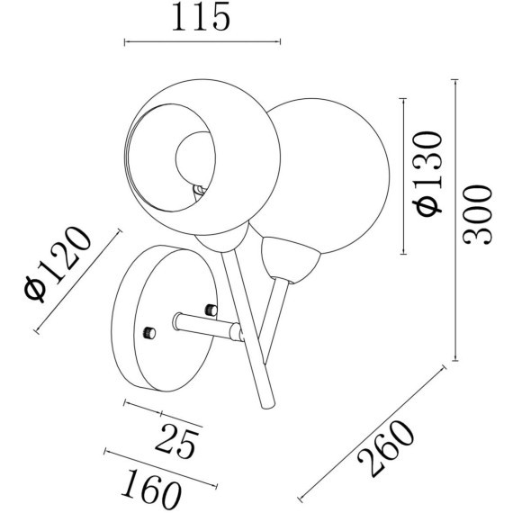 Бра Freya FR5121WL-02G Sherry под лампы 2xE14 40W