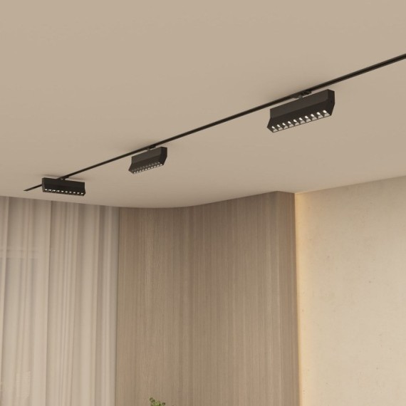 Однофазный двужильный светодиодный трековый светильник Denkirs DK6646-BK Edder 4000К 1560Лм CRI90+ 24° 20Вт