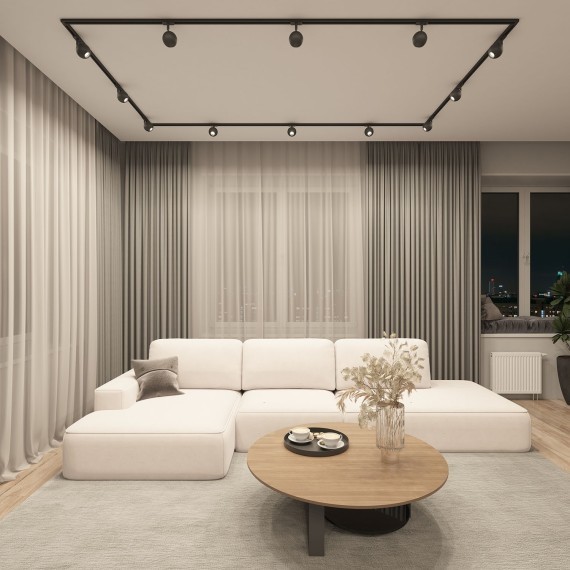 Однофазный двужильный трековый светильник Denkirs DK6070-BK Omra под сменную лампу GU10