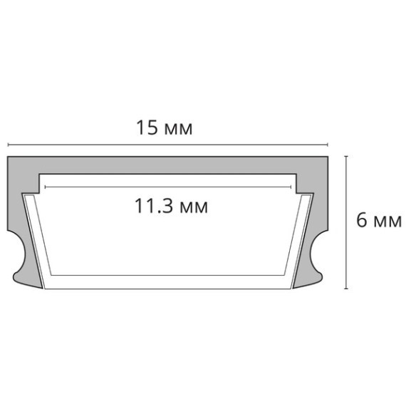 Профиль накладной для лент шириной не более 10мм Arte Lamp SURFACE A150606S