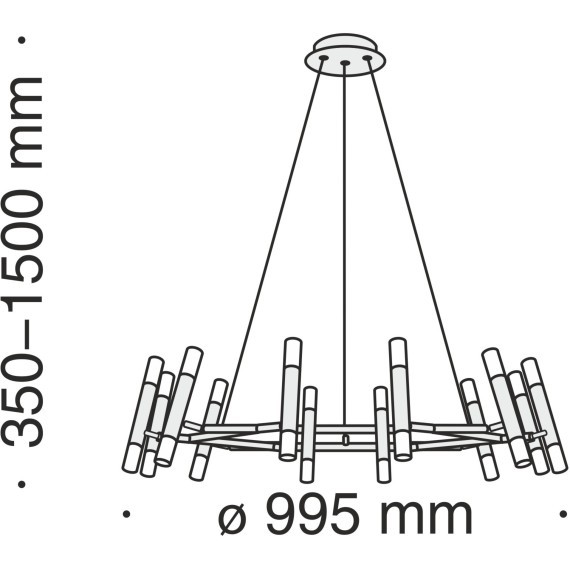 Люстра паук Maytoni MOD031PL-24B Vigo под лампы G9 25W
