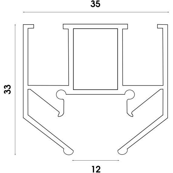 ST066.129.00 Профиль для шинопровода под натяжной потолок ST-Luce 2м SUPER5