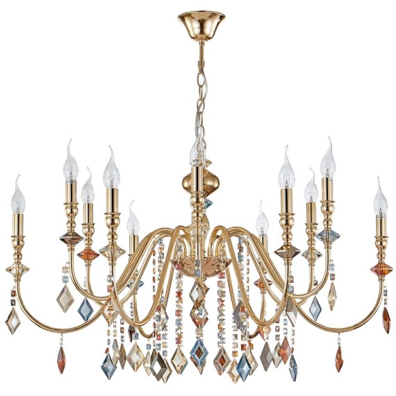 Люстра Crystal Lux MERCEDES SP6+6 GOLD/COLOR