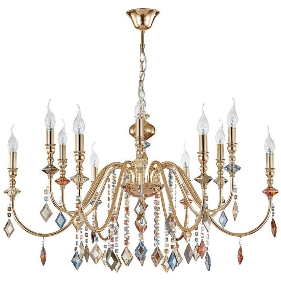 Люстра Crystal Lux MERCEDES SP6+6 GOLD/COLOR